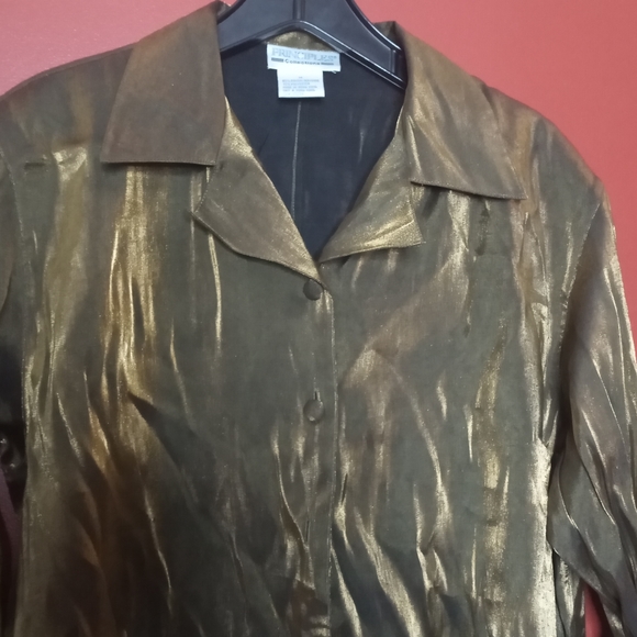 Shiny Gold Principles Top Sz 14 - Picture 3 of 7